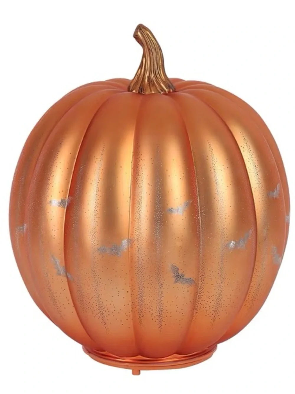 Pre-Lit Rotating Shimmer Pumpkin Orange